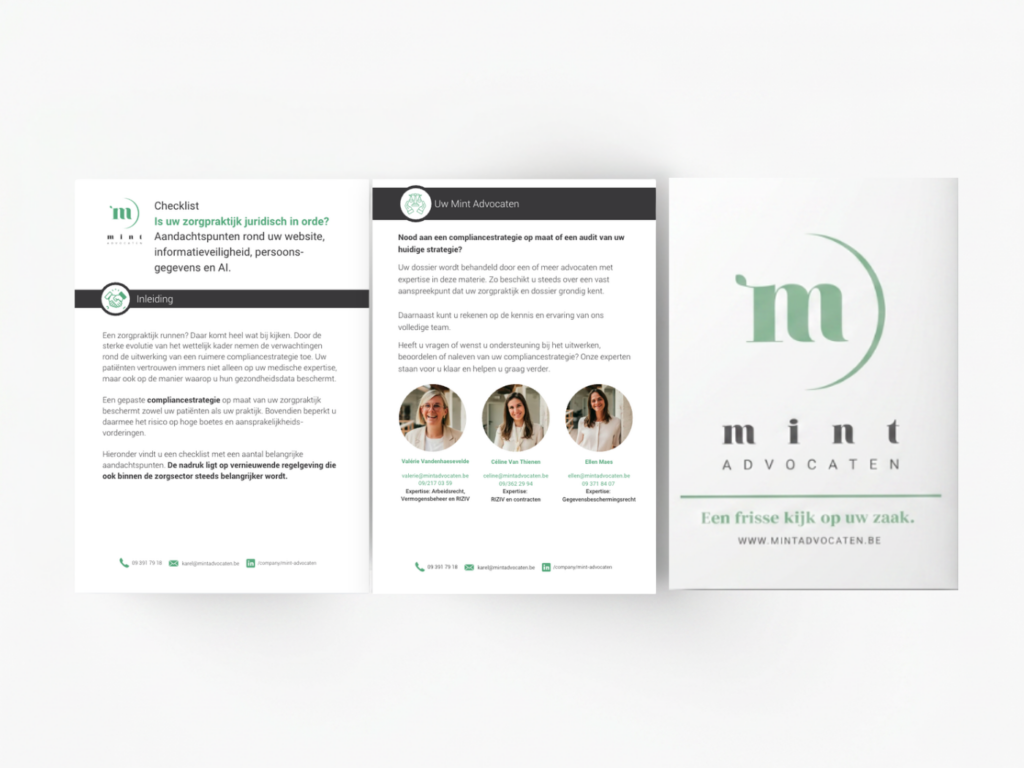 Mockup checklist compliance in de zorgpraktijk